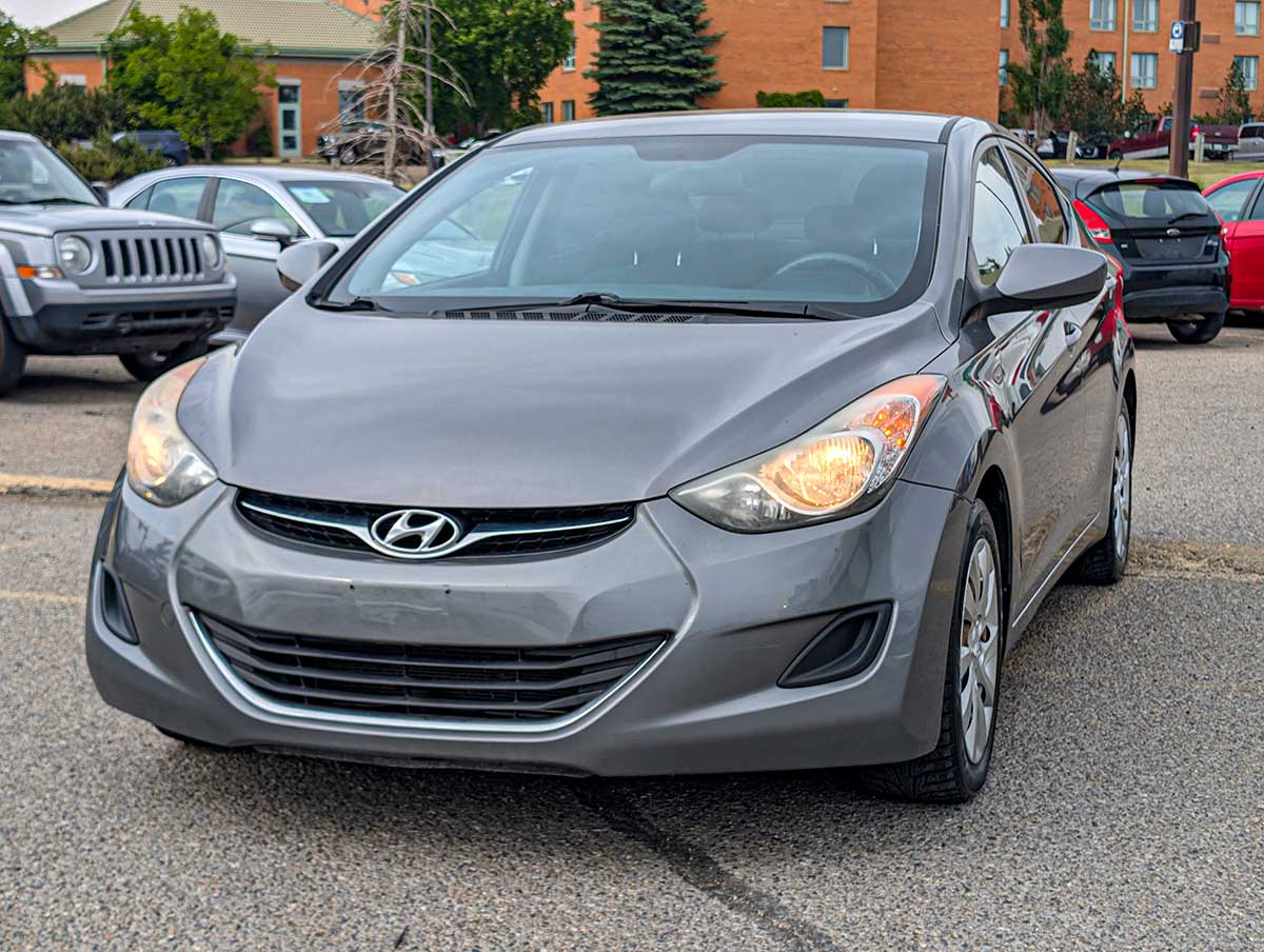 thumbnail image 2 of Front Bumper Cover For 2017-2018 Hyundai Elantra USA W/o Park Sensor Hole Primed 2 of 13